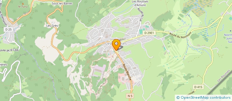 localisation de l'entreprise SCI BERTHET SPORTS  LES ROUSSES