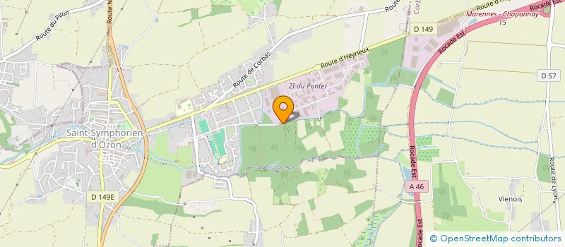 localisation de l'entreprise SCI BERTHOLLIER  SAINT-SYMPHORIEN-D'OZON