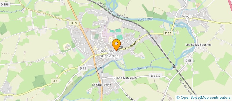 localisation de l'entreprise SCI BERTHOLON-PADEL  BEAUMONT-SUR-SARTHE