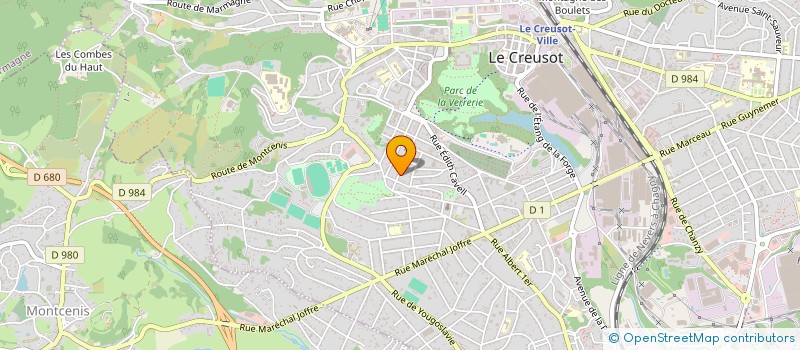 localisation de l'entreprise SCI BERTRAND BENEDICTE  LE CREUSOT