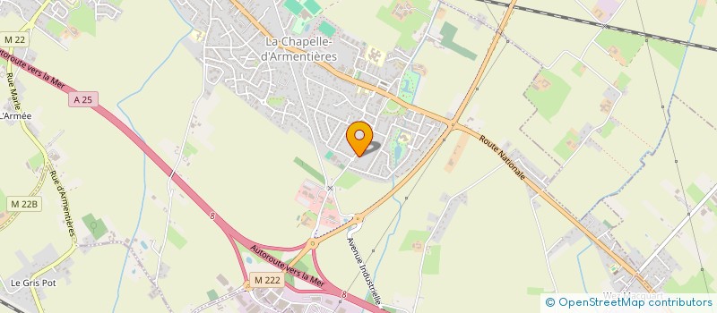 localisation de l'entreprise SCI BERTRAND PILATERIE  LA CHAPELLE-D'ARMENTIERES