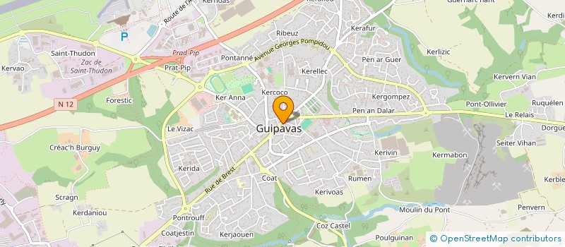 localisation de l'entreprise SCI BERVAS FRERES  GUIPAVAS