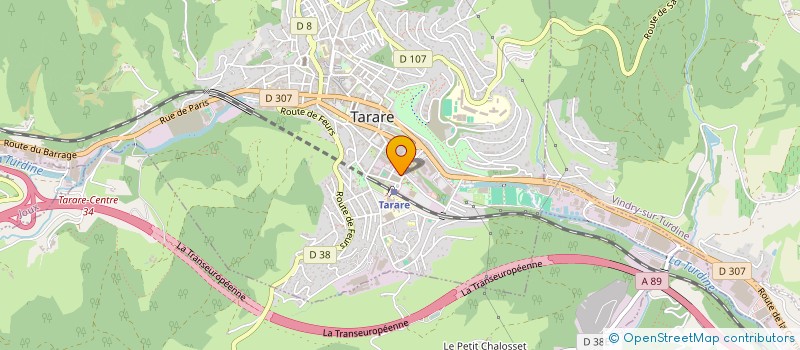 localisation de l'entreprise SCI BETA 69  TARARE