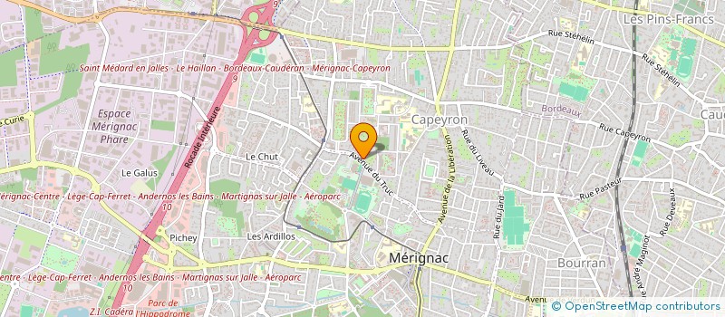 localisation de l'entreprise SCI BETBE  MERIGNAC