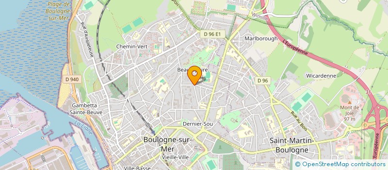 localisation de l'entreprise SCI BETGAIN  BOULOGNE-SUR-MER