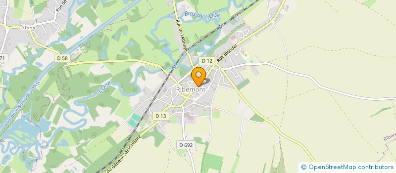 localisation de l'entreprise SCI BETHANIE  RIBEMONT