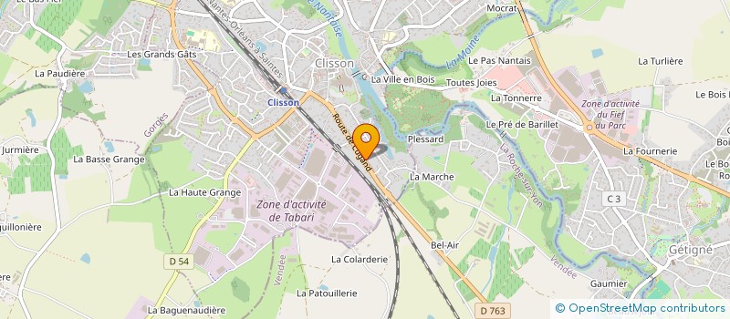 localisation de l'entreprise SCI BETTY  CLISSON