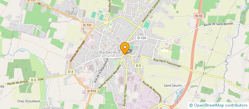 localisation de l'entreprise SCI BEUNASSE  BARBEZIEUX-SAINT-HILAIRE