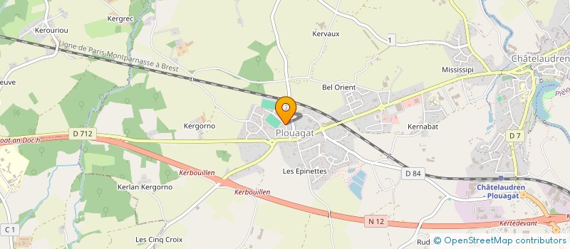 localisation de l'entreprise SCI BEUSEYER  CHATELAUDREN-PLOUAGAT