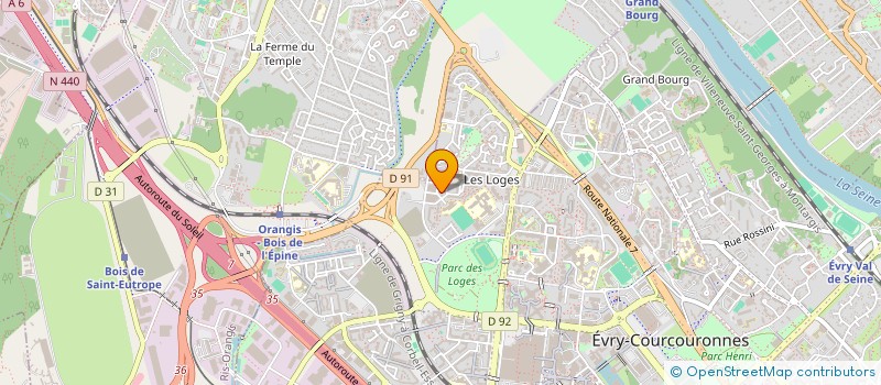 localisation de l'entreprise SCI BEYE à EVRY-COURCOURONNES