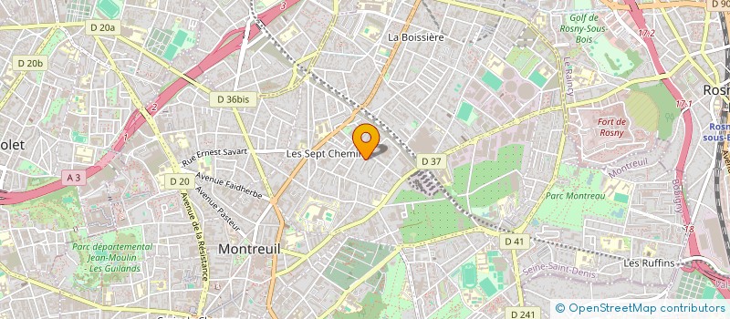 localisation de l'entreprise SCI BEZINS à MONTREUIL