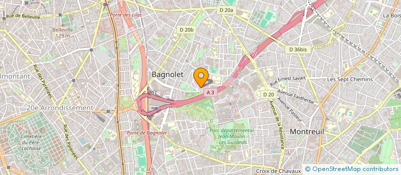 localisation de l'entreprise SCI BEZON  BAGNOLET