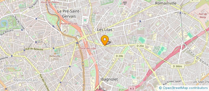 localisation de l'entreprise SCI BF PASTEUR à LES LILAS