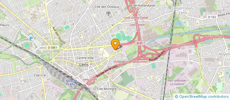 localisation de l'entreprise SCI BFA  LENS