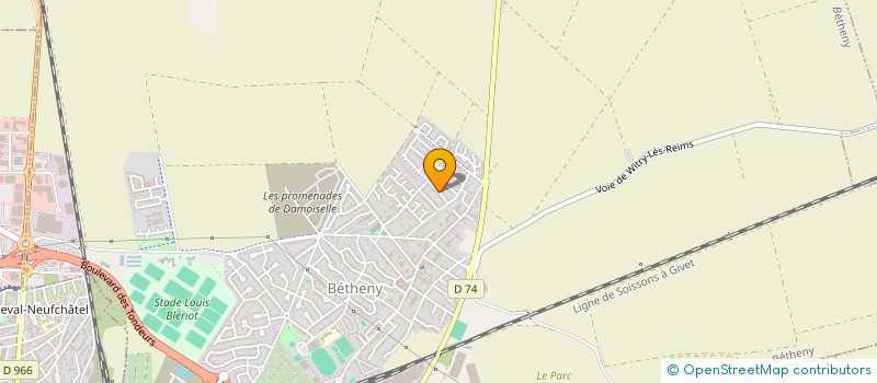 localisation de l'entreprise SCI BFB  BETHENY