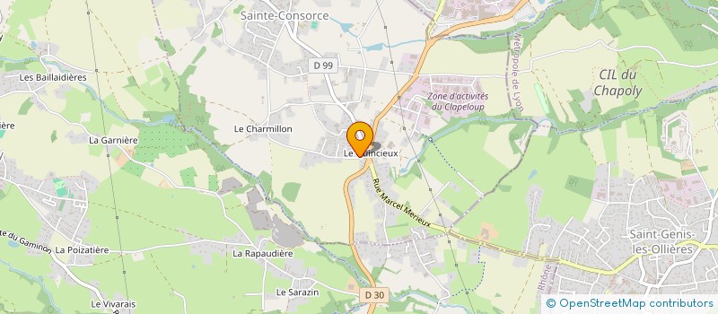 localisation de l'entreprise SCI BFI  SAINTE-CONSORCE