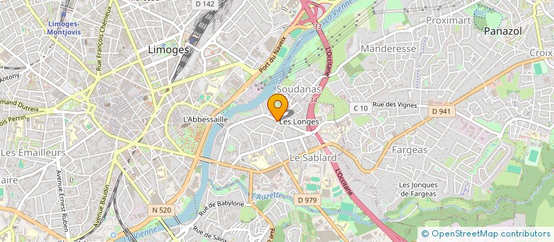 localisation de l'entreprise SCI BFS à LIMOGES