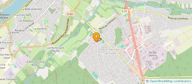 localisation de l'entreprise SCI BG 41  SAINT-GERVAIS-LA-FORET