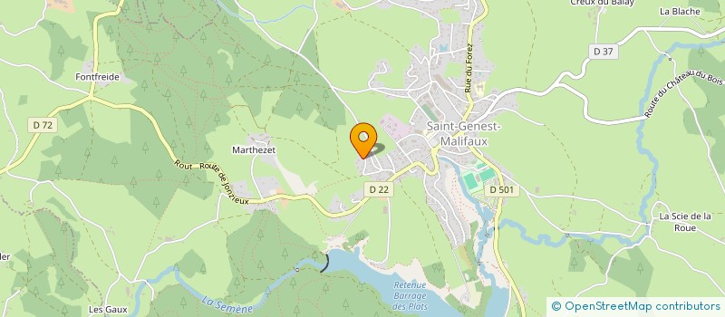 localisation de l'entreprise SCI BG  SAINT-GENEST-MALIFAUX