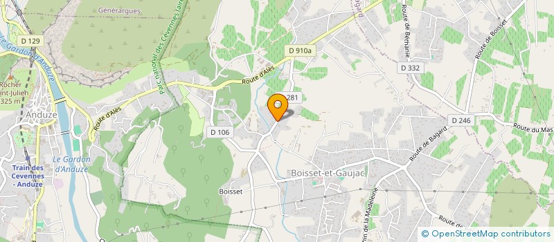 localisation de l'entreprise SCI BG AVENIR  BOISSET-ET-GAUJAC