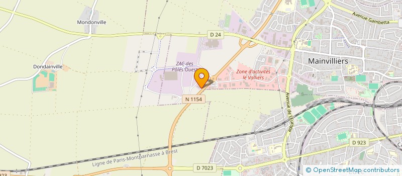 localisation de l'entreprise SCI BG IMMO à MAINVILLIERS