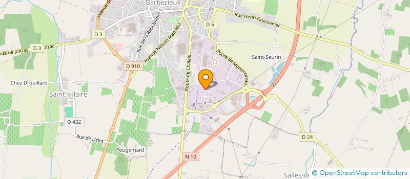 localisation de l'entreprise SCI BG IMMOBILIER  BARBEZIEUX SAINT HILAIRE