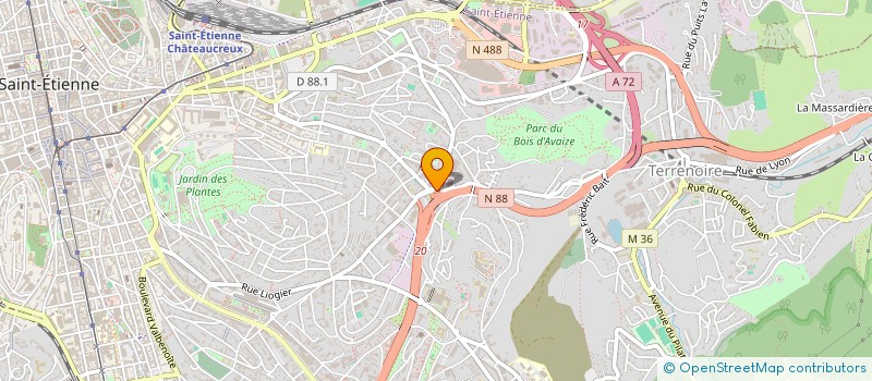 localisation de l'entreprise SCI BGI  SAINT-CHAMOND