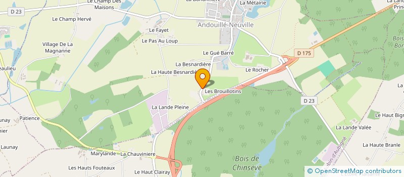 localisation de l'entreprise SCI BGJS  ANDOUILLE-NEUVILLE