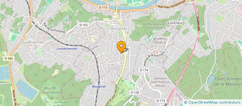 localisation de l'entreprise SCI BGPAC JAURES  BOUGIVAL