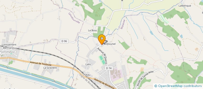 localisation de l'entreprise SCI BGS  MALAUSE