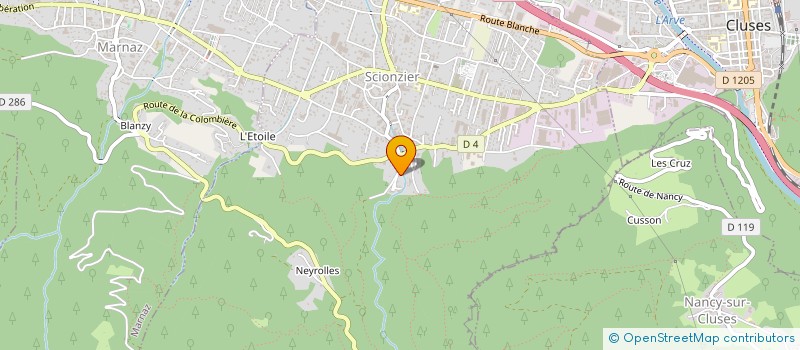 localisation de l'entreprise SCI BH  SCIONZIER