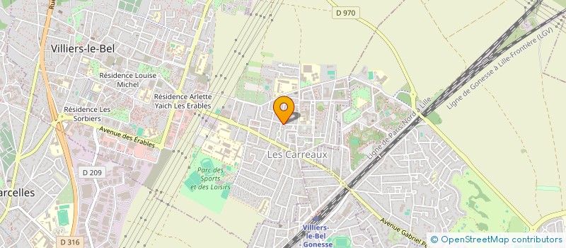 localisation de l'entreprise SCI BH  VILLIERS-LE-BEL