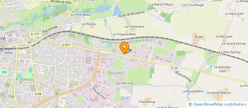 localisation de l'entreprise SCI BH INVEST  VITRE