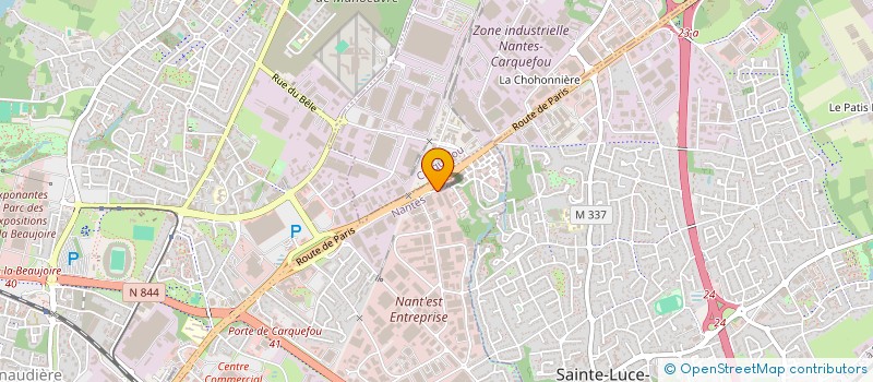localisation de l'entreprise SCI BHI à NANTES