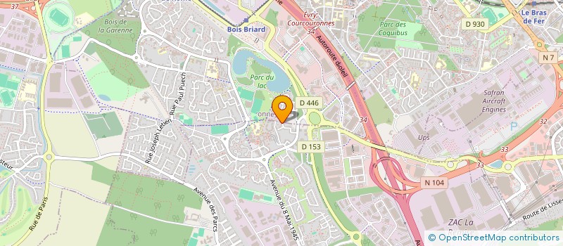 localisation de l'entreprise SCI BHIMMO à EVRY-COURCOURONNES