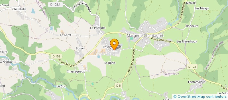 localisation de l'entreprise SCI BHMC  MARGERIE-CHANTAGRET