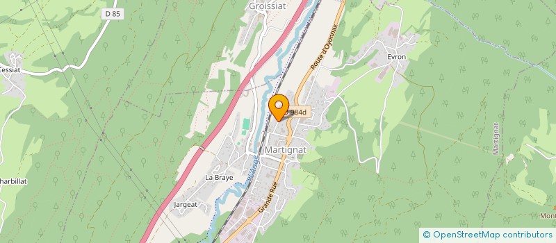 localisation de l'entreprise SCI BHR  MARTIGNAT