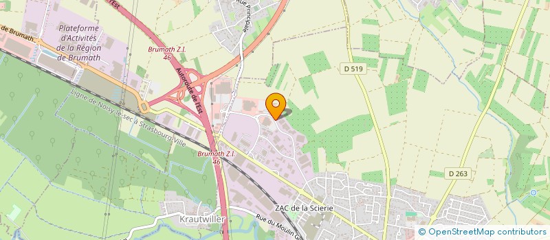 localisation de l'entreprise SCI BHSV  BRUMATH