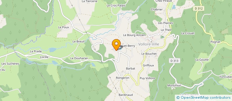 localisation de l'entreprise SCI BIANCOLIN  VOLLORE-VILLE