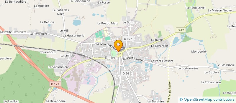 localisation de l'entreprise SCI BIARDEAU HARDY  RETIERS