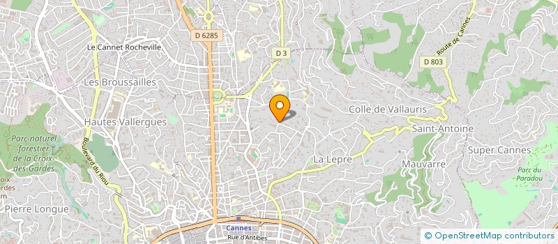 localisation de l'entreprise SCI BIAU à CANNES