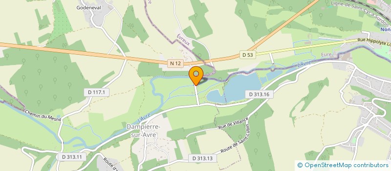 localisation de l'entreprise SCI BIAUX DU MENILLET à DAMPIERRE-SUR-AVRE