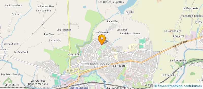 localisation de l'entreprise SCI BIBA  SAINT-JEAN-SUR-VILAINE