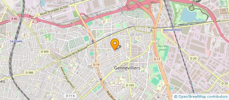 localisation de l'entreprise SCI BIBANS à GENNEVILLIERS