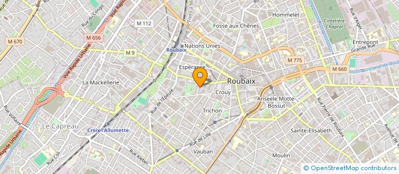 localisation de l'entreprise SCI BICOUNE  ROUBAIX