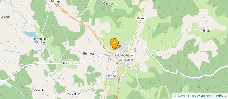 localisation de l'entreprise SCI BIDOBELLEVUE  BELLEVUE-LA-MONTAGNE