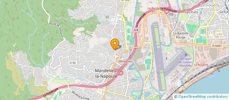 localisation de l'entreprise SCI BIDOLI à MANDELIEU-LA-NAPOULE