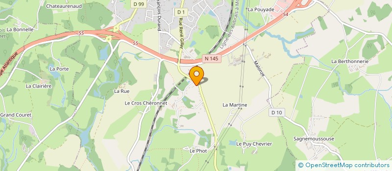 localisation de l'entreprise SCI BIDU CAMALY à LA SOUTERRAINE