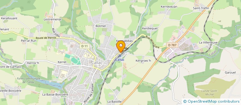 localisation de l'entreprise SCI BIEK  CALLAC