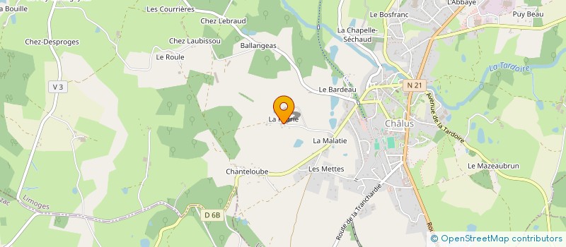 localisation de l'entreprise SCI BIENVENU ET LEGGE à CHALUS